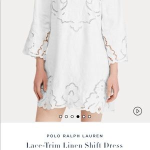 POLO Ralph Lauren Lace-Trim Linen Shift Dress!